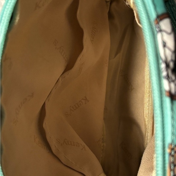 Kemy’s Crossbody Bag‎ Turquoise With Owl Design - Picture 3 of 4